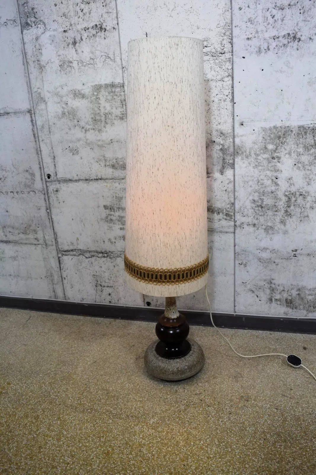 50er 60er Jahre Fat Lava Keramik Stehlampe, Leuchte.