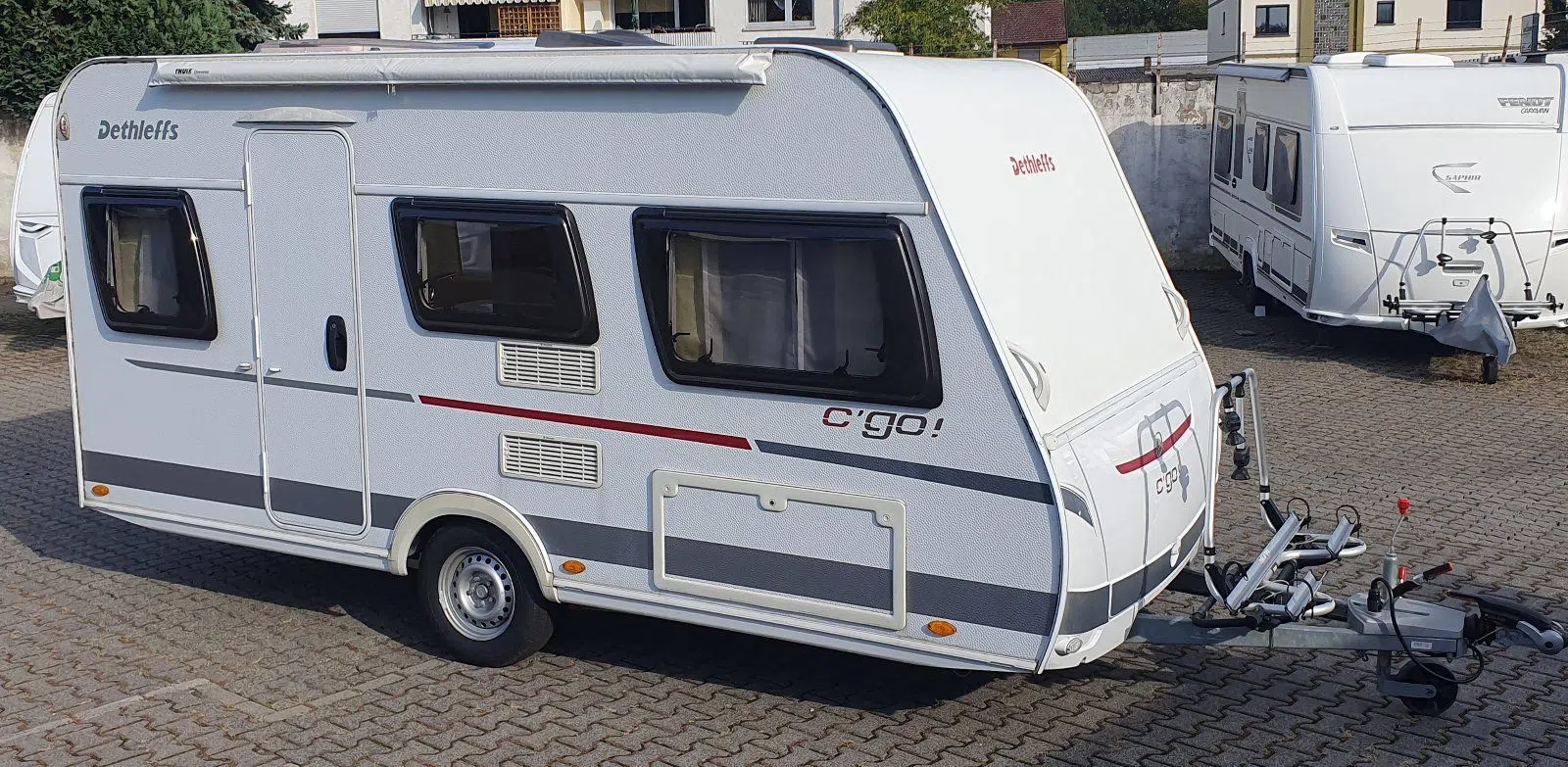 Wohnwagen Dethleffs c`go 415QL Vorzelt+Markise 1.Hd Radträger