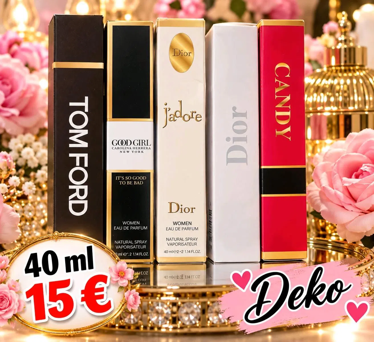 5 Parfüm-Verpackungen / Deko-Boxen