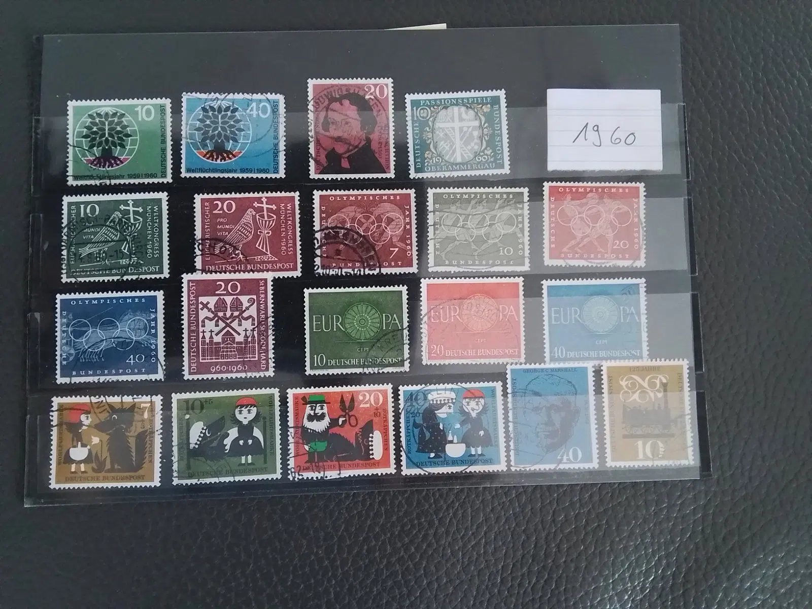 Briefmarken-Sammlung Deutsche Bundespost 1960 gestempelt