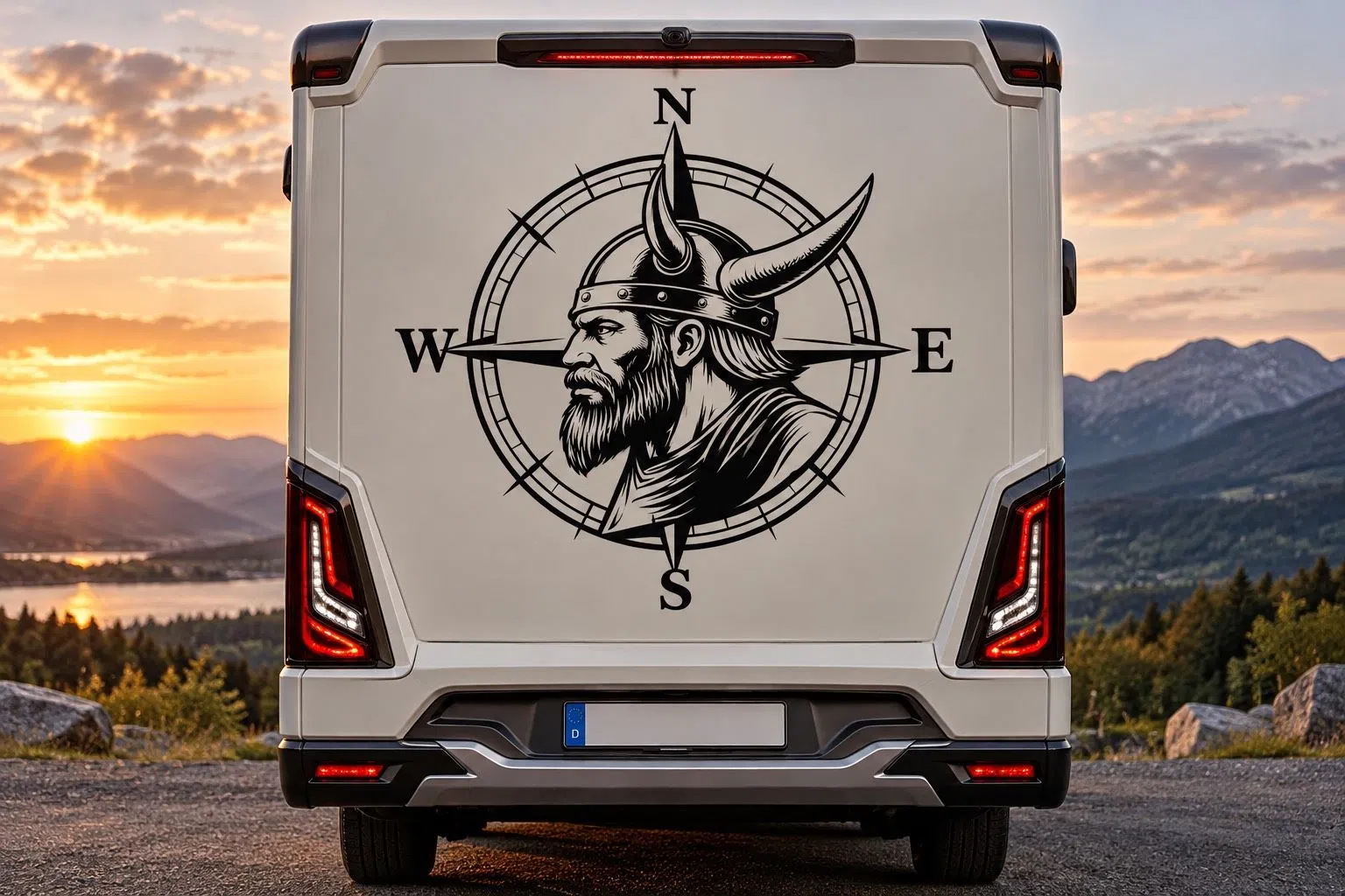 Wohnmobil/ Wohnwagen Rückseiten Aufkleber