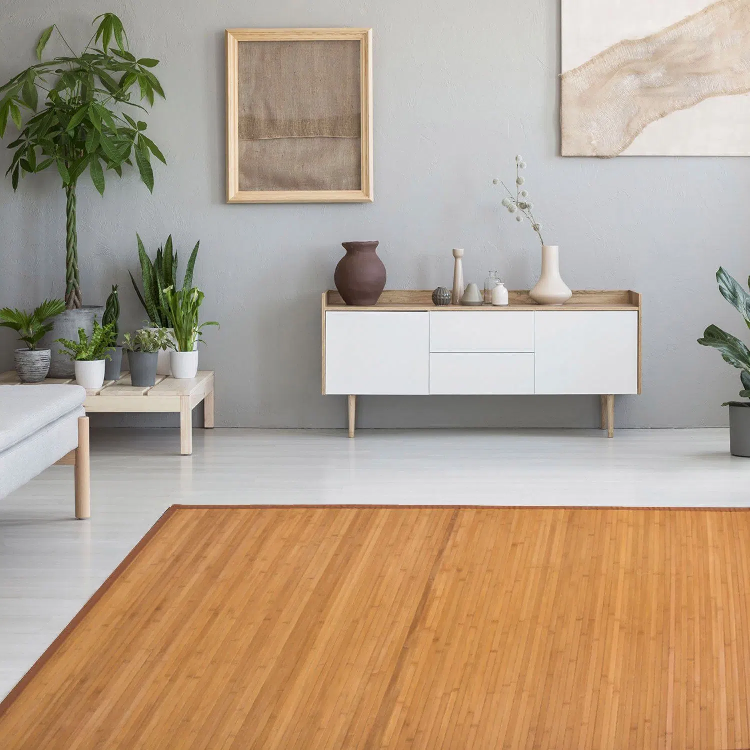 B-Ware Bambusmatte Bambusteppich 60x300 cm braun 1587 15€VB*