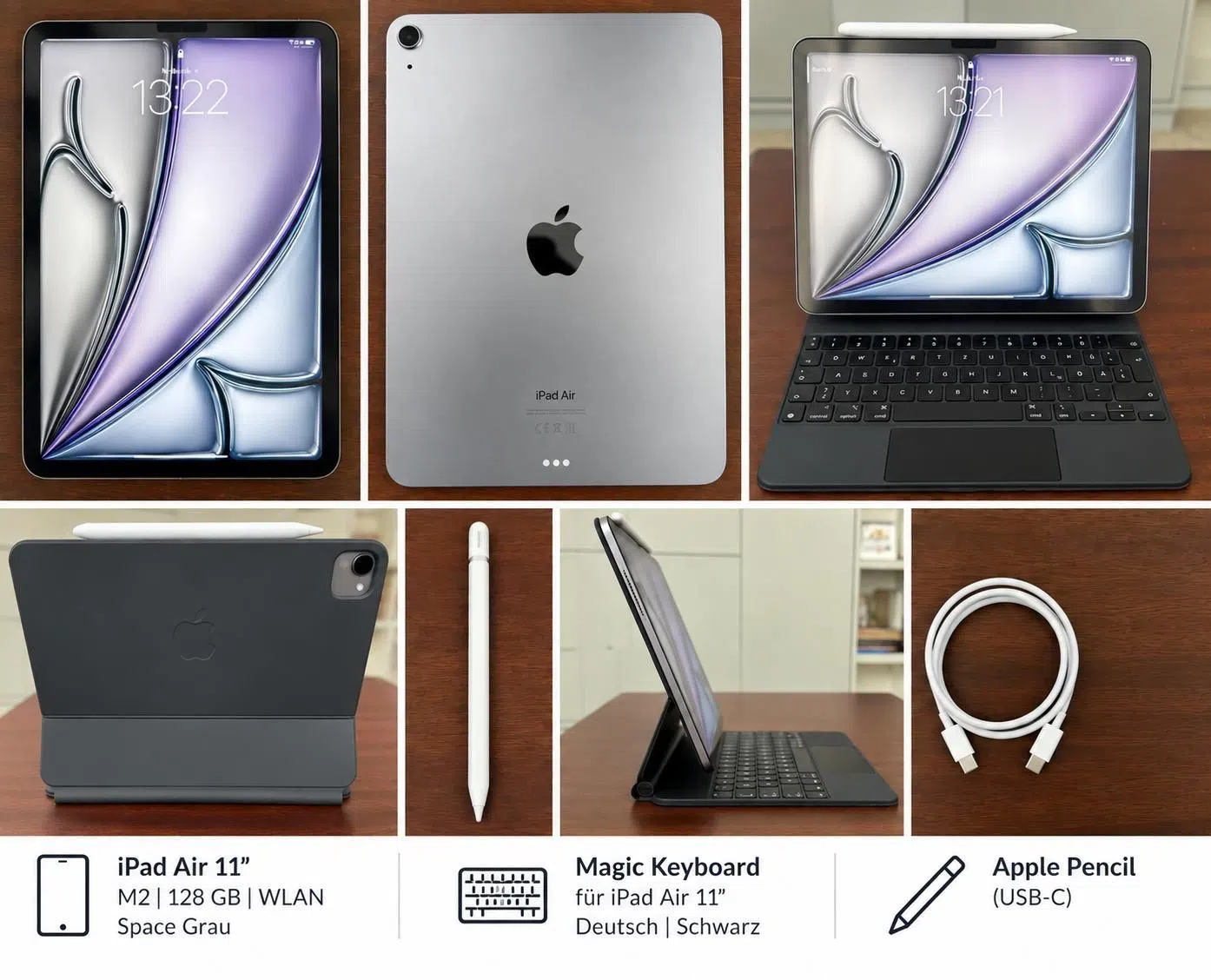 iPad Air 11” M2 128GB WiFi + Magic Keyboard + Apple Pencil USB-C