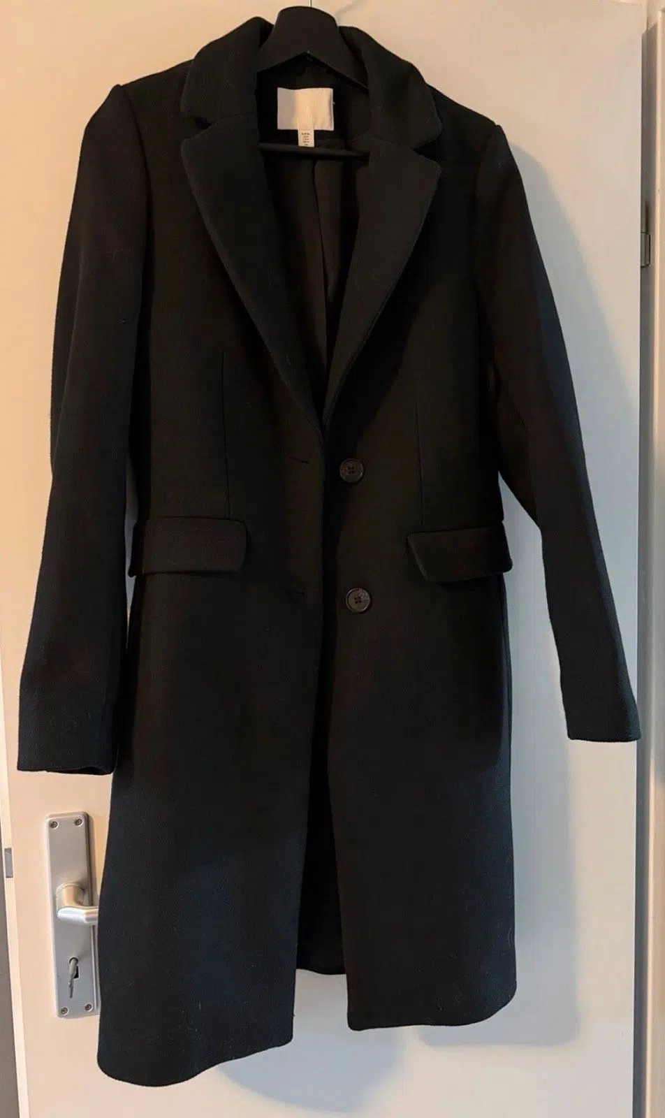 H&M Damenmantel, schwarz, Größe 36, S/M, wie neu
