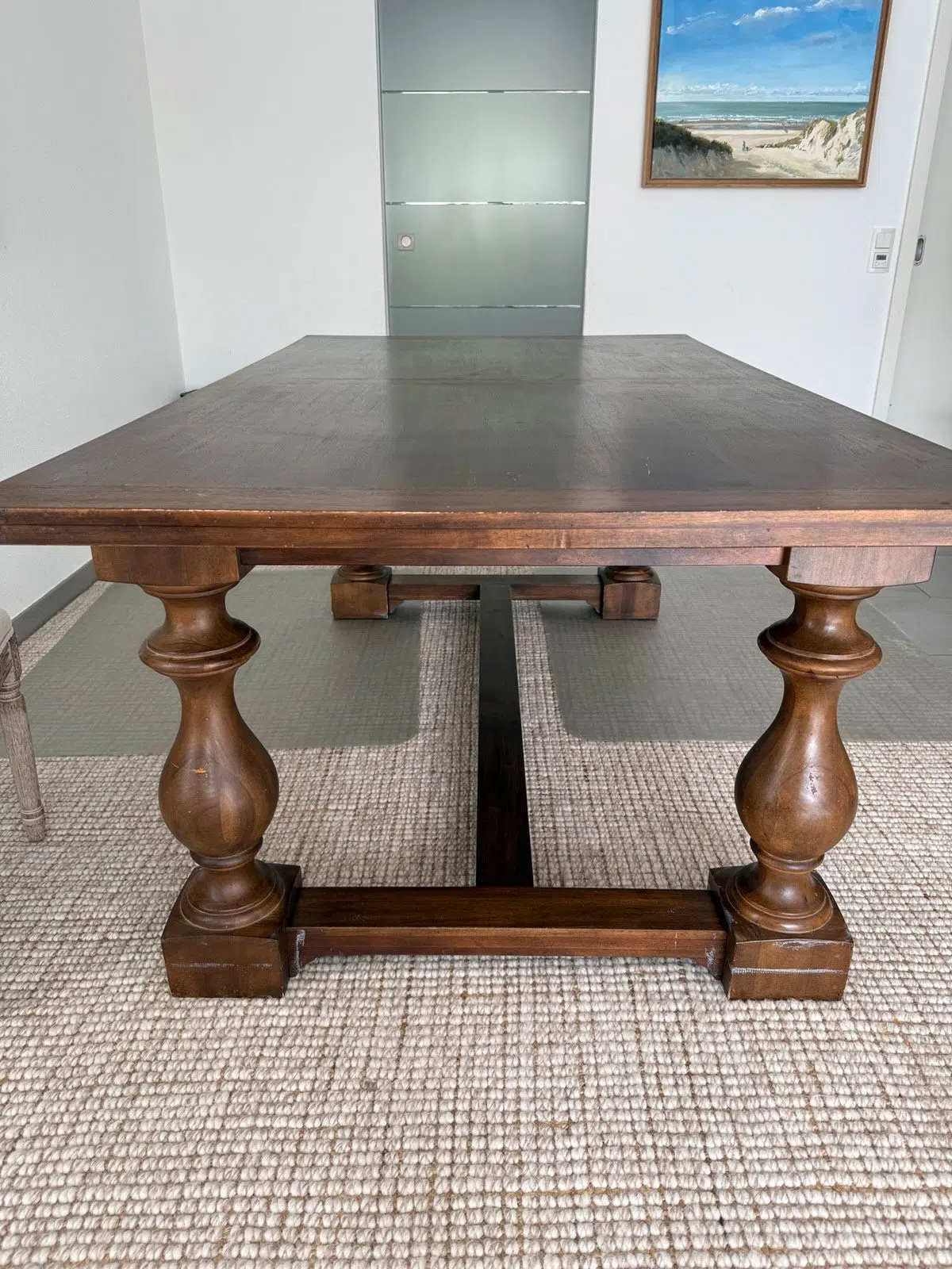 Massiver Esstisch aus Holz, 193 L x 110 B cm