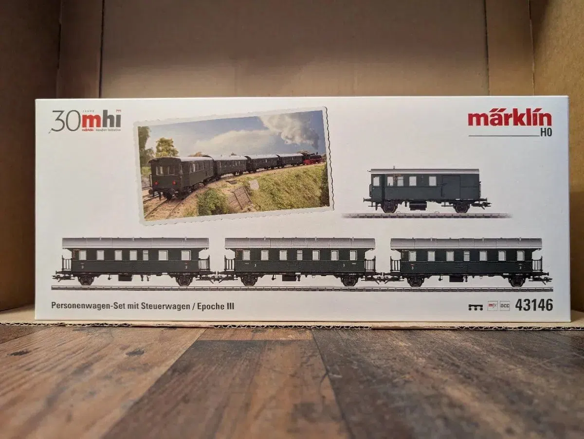 Märklin 43146 H0 Personenwagen Set mit Steuerwagen in OVP (FE) B1