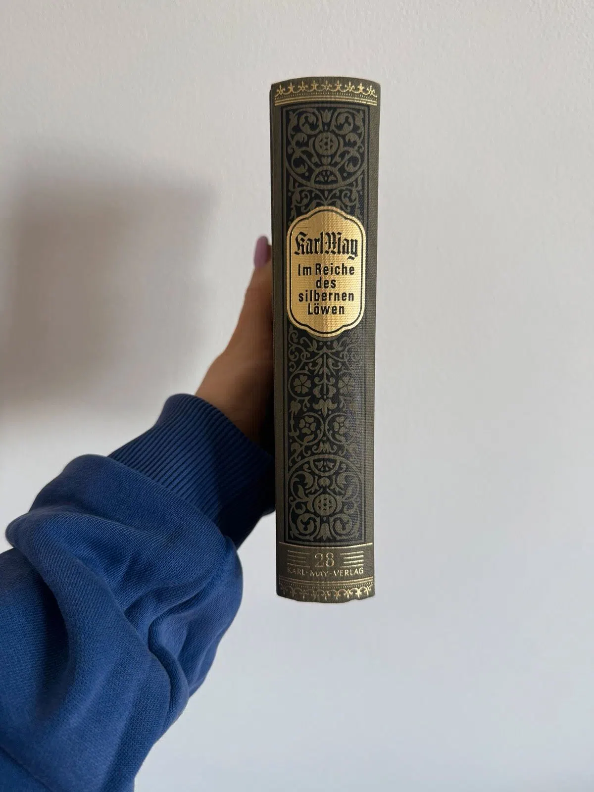 Karl May - im Reiche des silbernen Löwen vintage grün-gold deko
