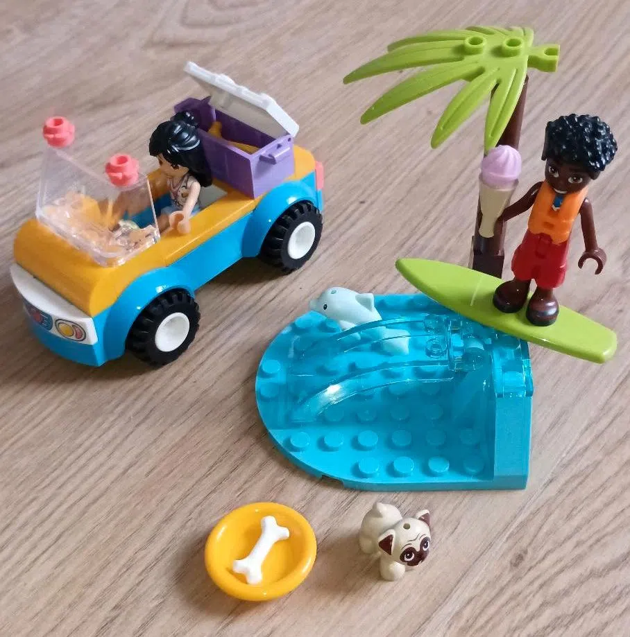 Lego Friends 41725 Strandbuggy - Spaß Delfin Hund Eis Welle