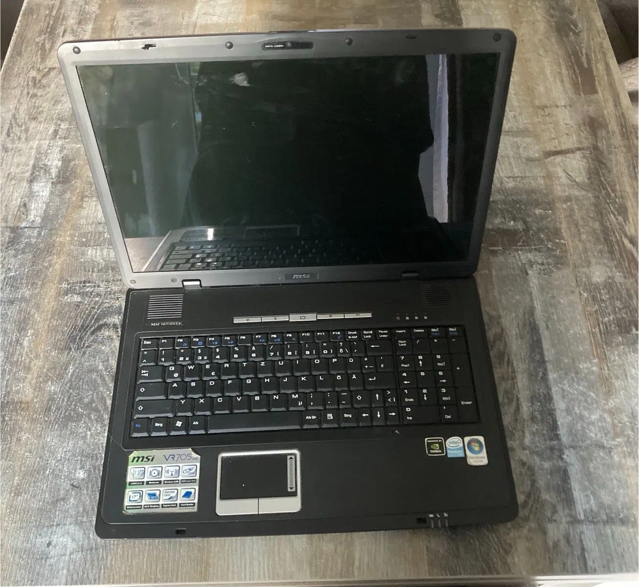 Notebook MSI VR 705 defekt Bastler