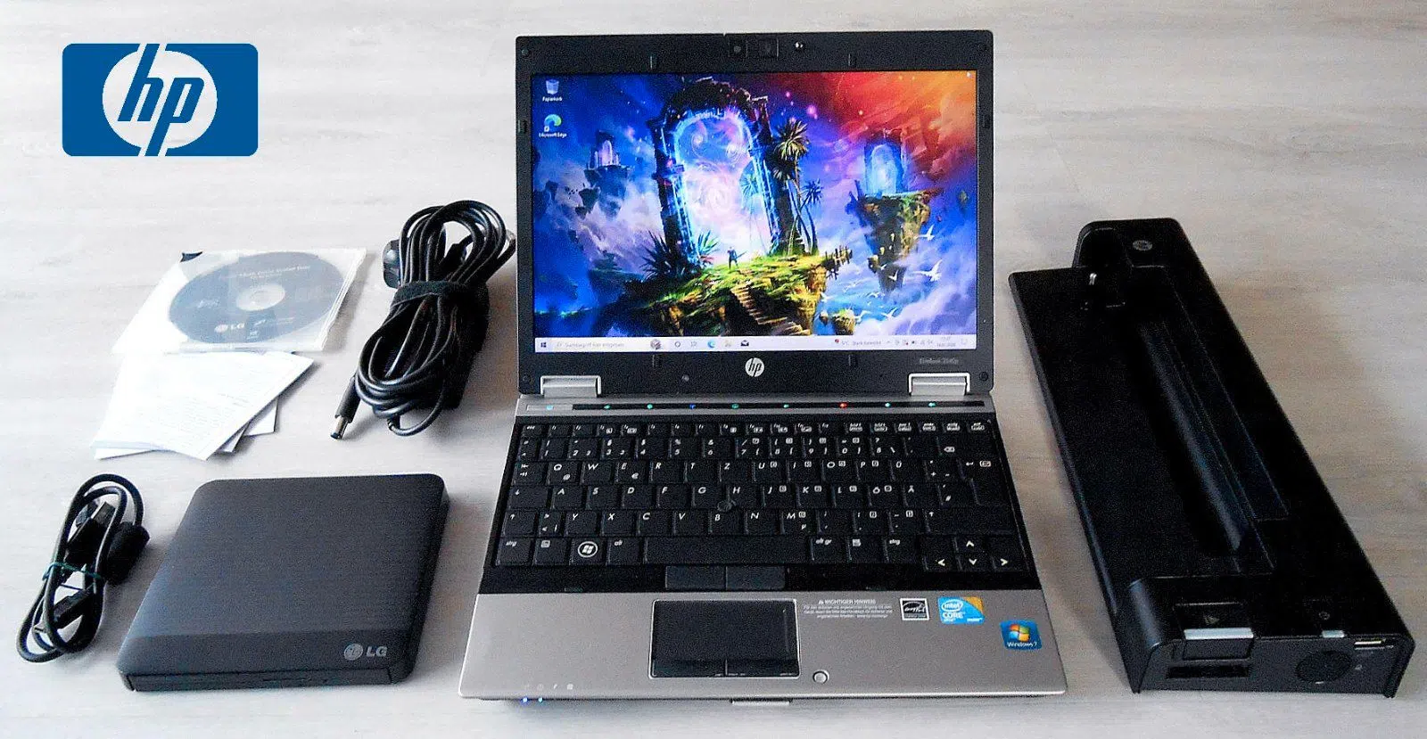 HP EliteBook 2540p Notebook Laptop Dockingsstation DVD-Brenner