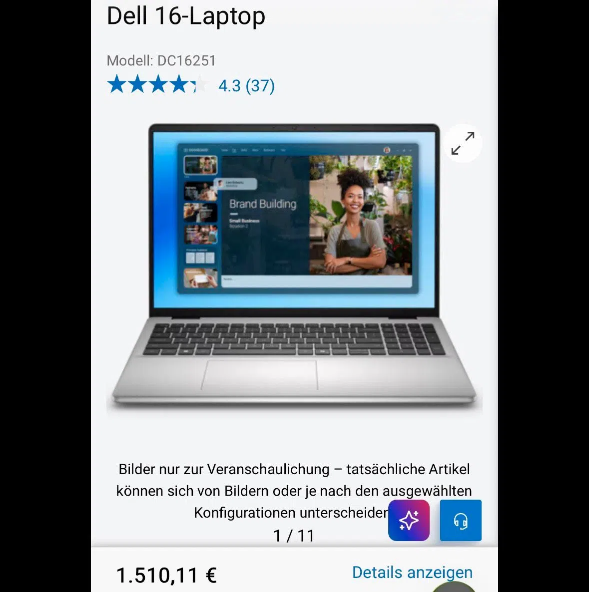 Dell 16 Zoll / Modell: DC16251 / UNGEÖFFNET / UVP