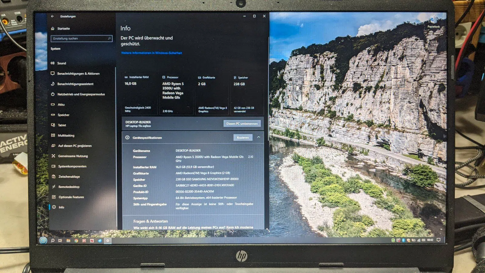 GAMING/OFFICE NOTEBOOK R3500U, 16GB, Radeon 2GB, SSD, WIE NEU!