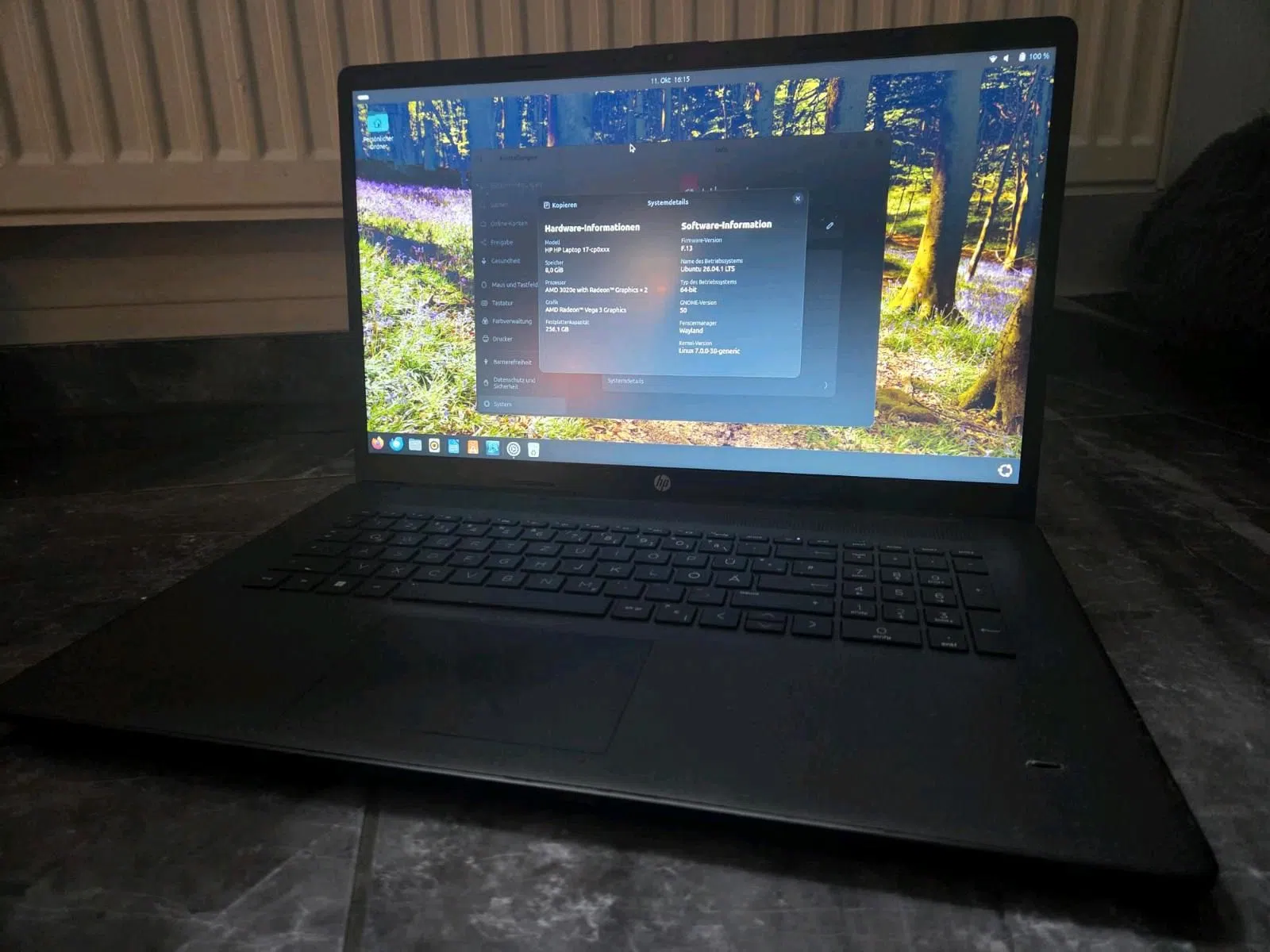HP Laptop / 17 Zoll / 8GB / Ubuntu (Linux)