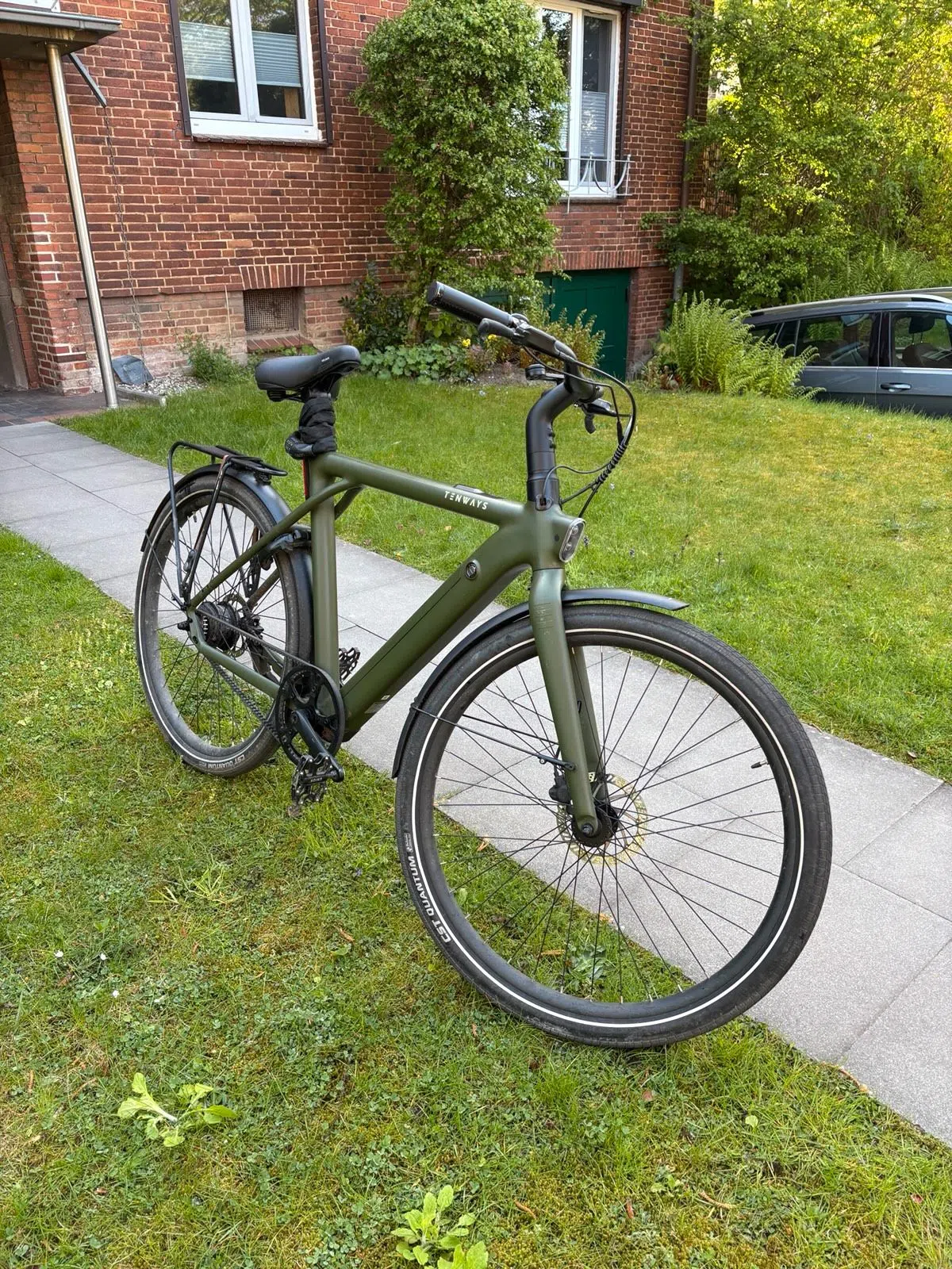 Fahrrad E bike Tenways CGO 007 Grün wie vanmoof