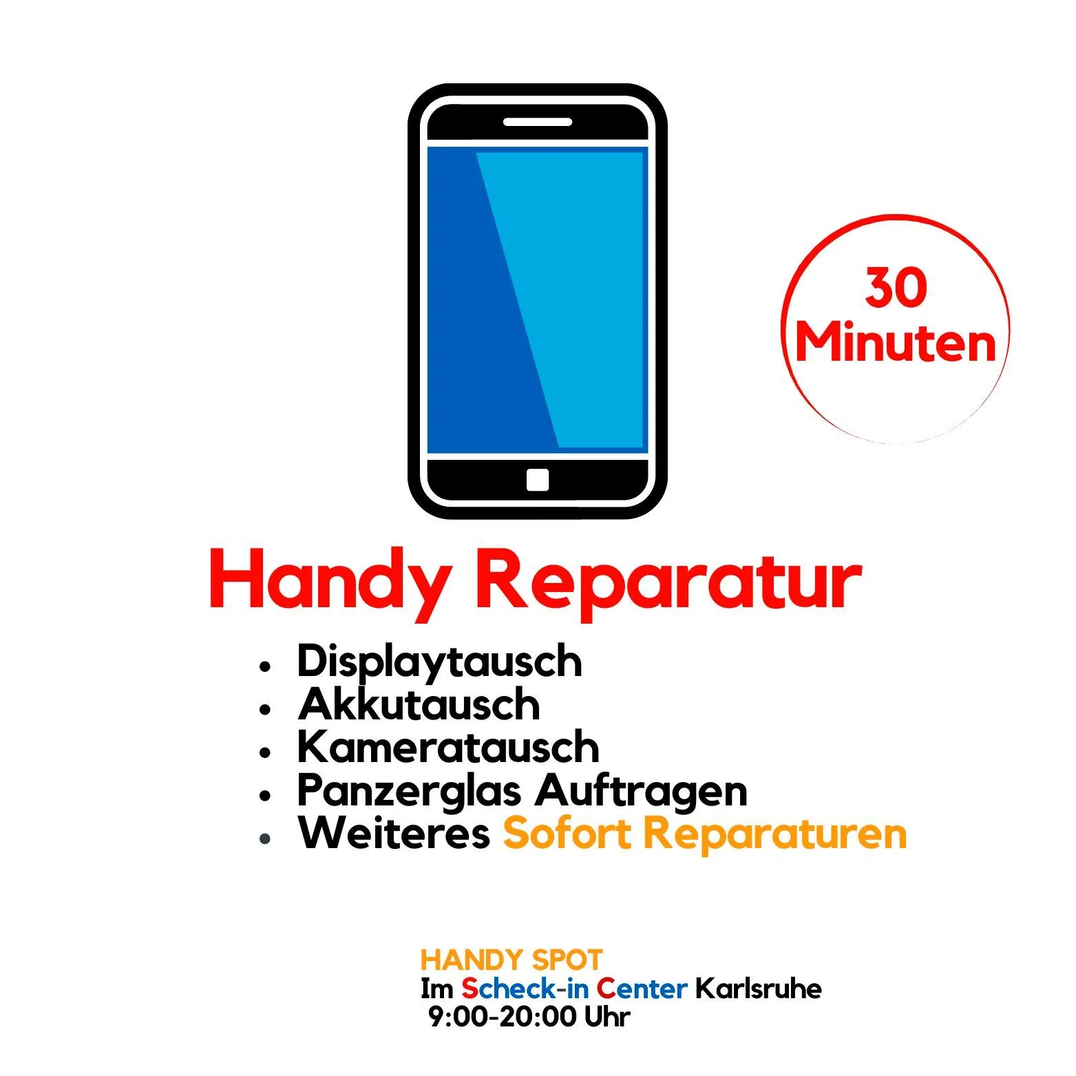 iPhone Reparatur, Samsung, Xiaomi, Huawei, Nokia... Mit Garantie