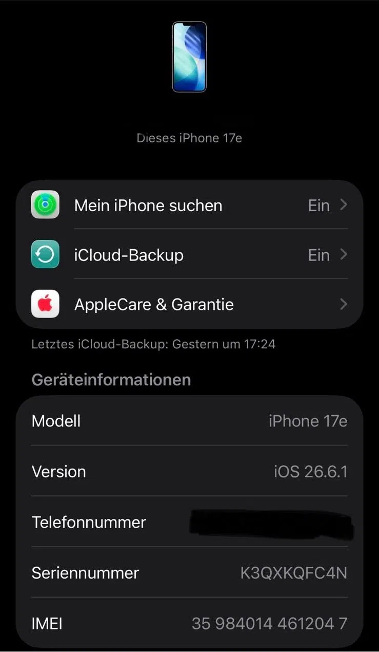 Apple iPhone 17e rosa, voll funktionsfähig 256gb
