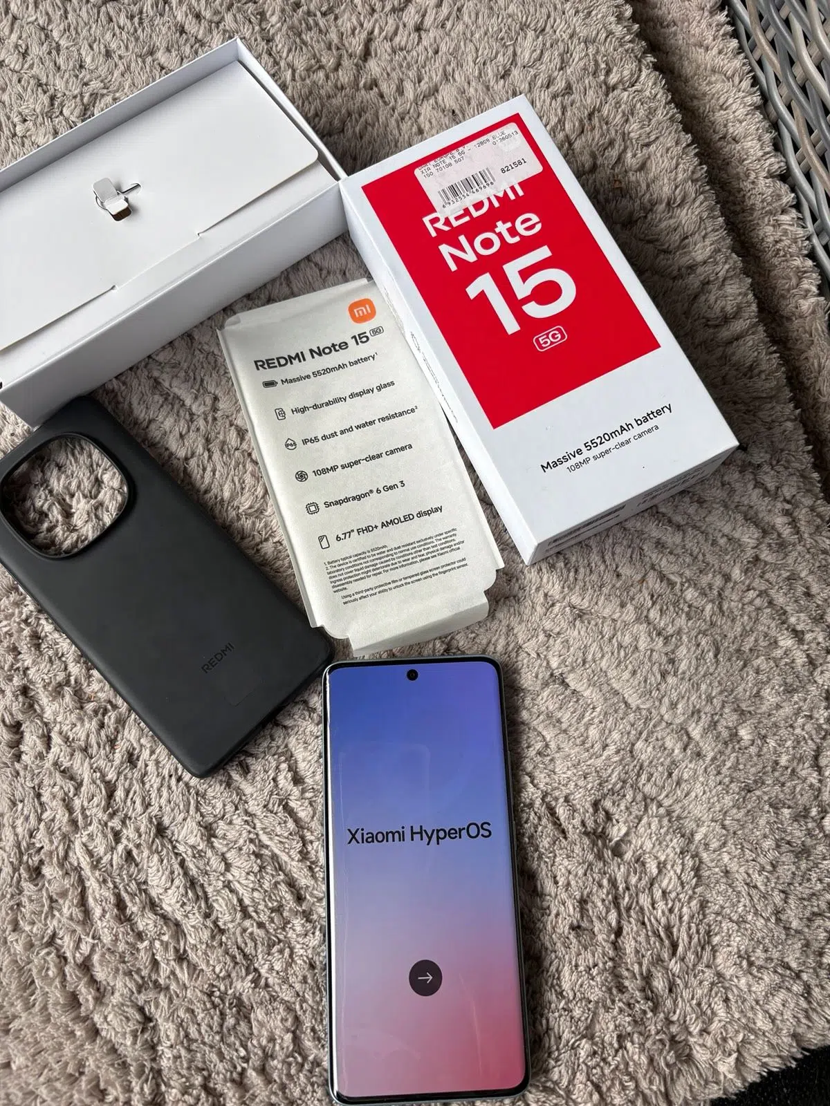 Xiaomi Redmi Note 15 5G, 128GB, Glacier Blue, wie neu
