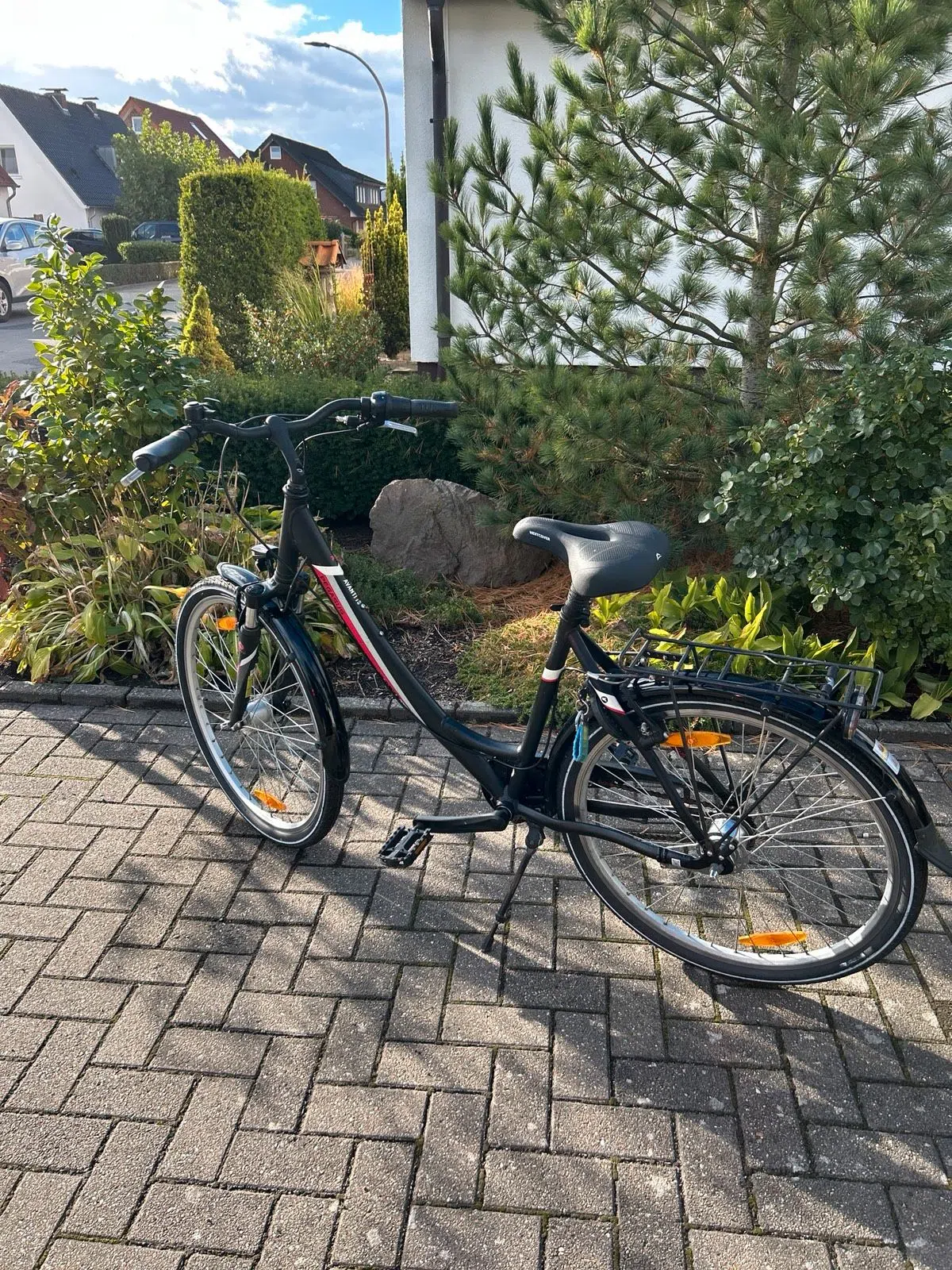 Schwarzes Damen Citybike Fahrrad 26 Zoll